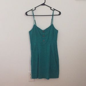 Green tank top dress WITH POCKETS!